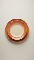 Dinner plate in spiced tangerine