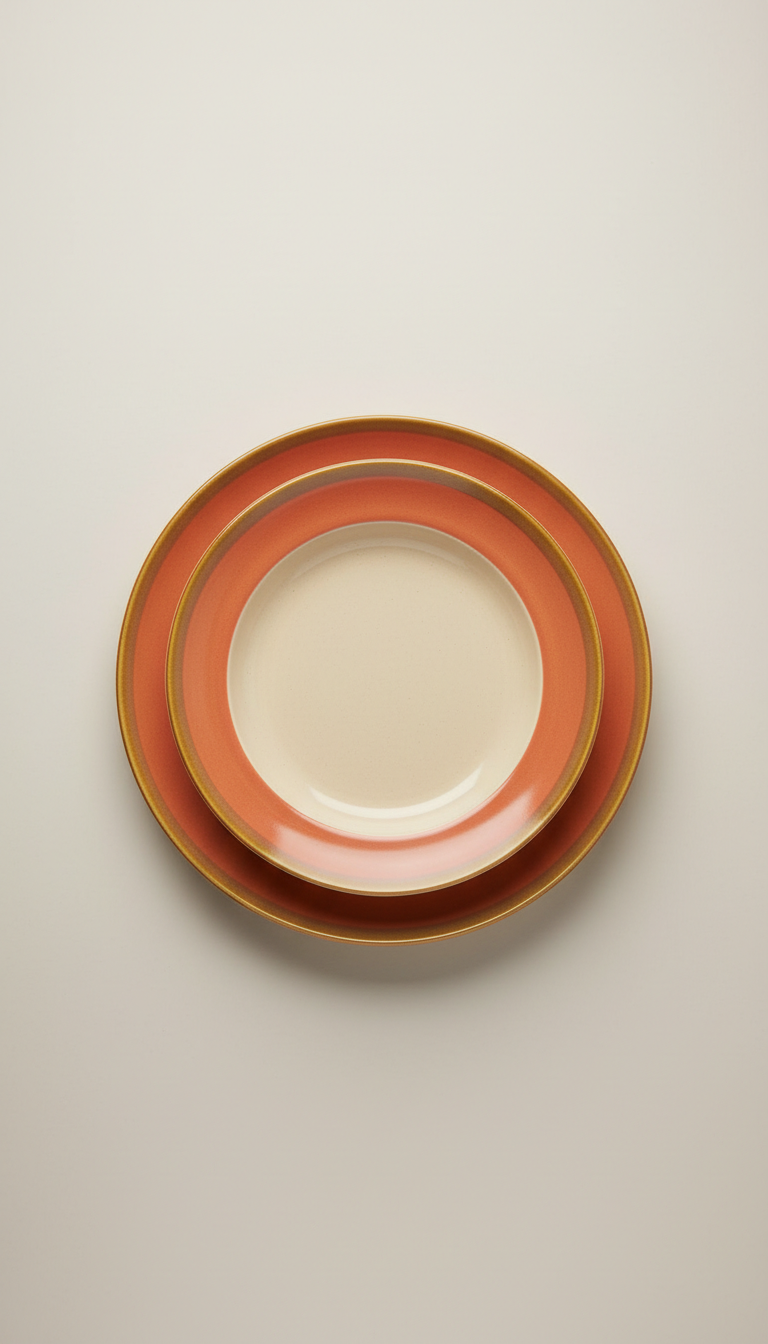 Dinner plate in spiced tangerine